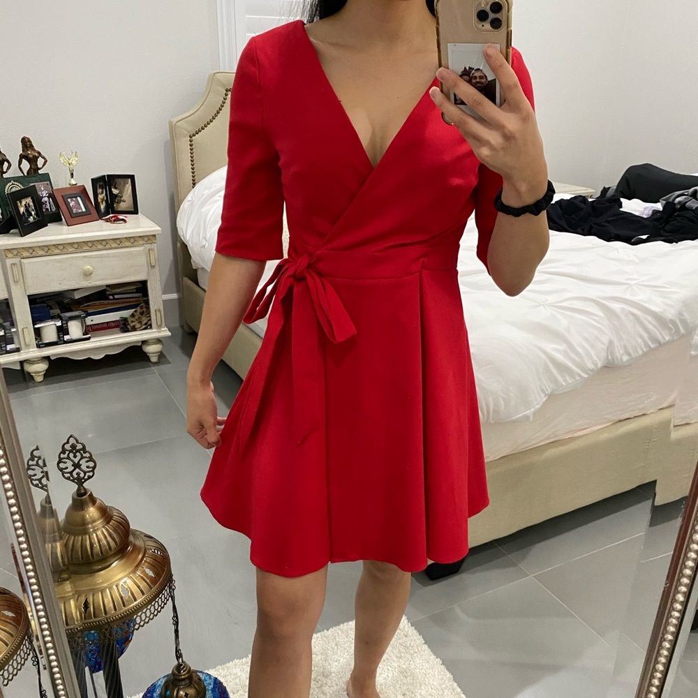 Zara red dress small